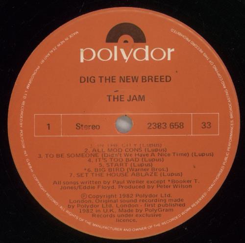 The Jam Dig The New Breed vinyl LP album (LP record) New Zealand JAMLPDI424540