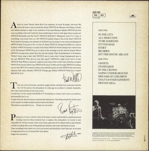 The Jam Dig The New Breed vinyl LP album (LP record) French JAMLPDI824800