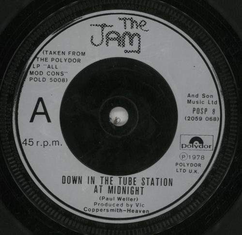 The Jam Down In The Tube Station At Midnight - P/S 7" vinyl single (7 inch record / 45) UK JAM07DO89101