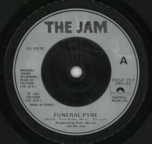 The Jam Funeral Pyre + p/s 7" vinyl single (7 inch record / 45) UK JAM07FU73463