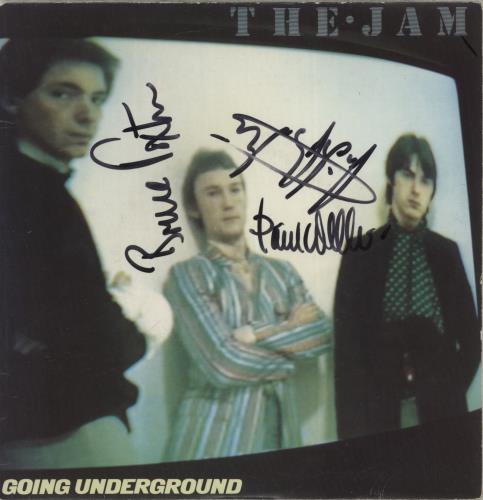 The Jam Going Underground - Autographed 7" vinyl single (7 inch record / 45) UK JAM07GO889277