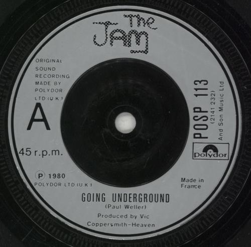 The Jam Going Underground - Autographed 7" vinyl single (7 inch record / 45) UK JAM07GO889277