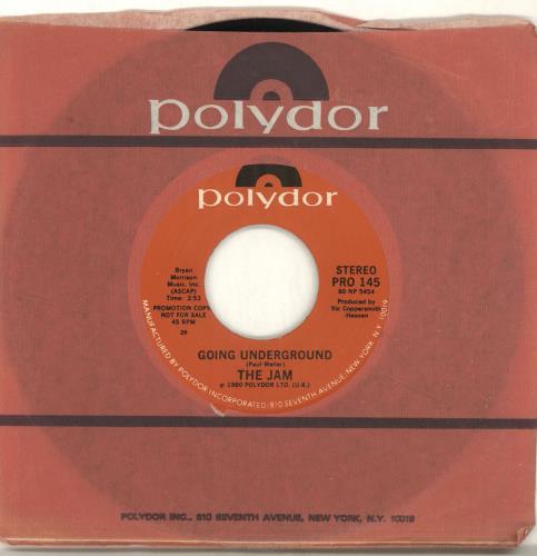 The Jam Going Underground - Red label 7" vinyl single (7 inch record / 45) US JAM07GO457904