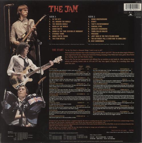 The Jam Greatest Hits vinyl LP album (LP record) Dutch JAMLPGR852630