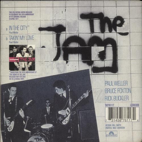 The Jam In The City 7" vinyl single (7 inch record / 45) UK JAM07IN213573