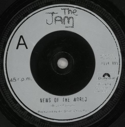 The Jam News Of The World + P/S - EX 7" vinyl single (7 inch record / 45) UK JAM07NE879442