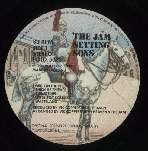 The Jam Setting Sons - 3rd - EX vinyl LP album (LP record) UK JAMLPSE868589