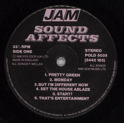 The Jam Sound Affects - EX vinyl LP album (LP record) UK JAMLPSO878609