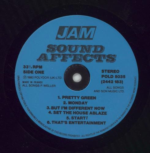 The Jam Sound Affects vinyl LP album (LP record) UK JAMLPSO128706