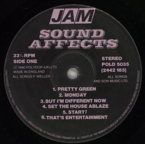 The Jam Sound Affects vinyl LP album (LP record) UK JAMLPSO768148
