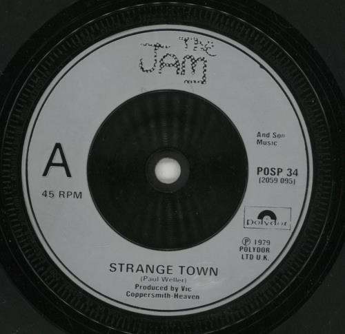 The Jam Strange Town - P/S 7" vinyl single (7 inch record / 45) UK JAM07ST106465