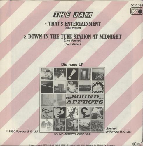The Jam That's Entertainment 7" vinyl single (7 inch record / 45) German JAM07TH615438