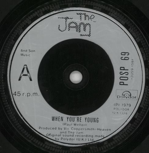 The Jam When You're Young - Laminated Sleeve 7" vinyl single (7 inch record / 45) UK JAM07WH92644