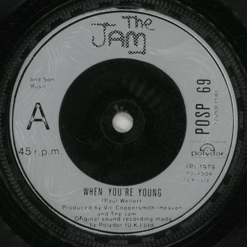 The Jam When You're Young - P/S 7" vinyl single (7 inch record / 45) UK JAM07WH566425
