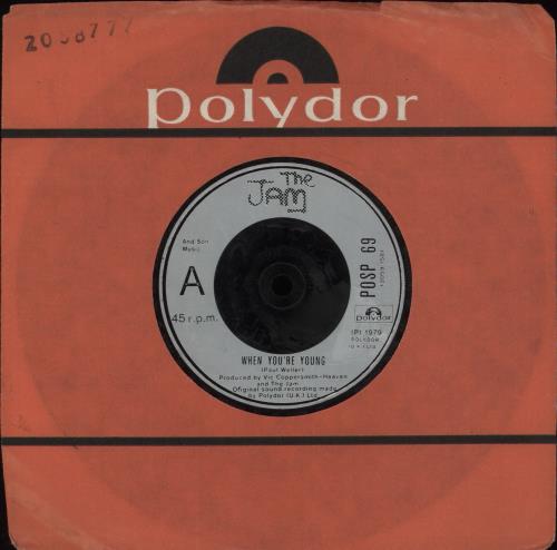 The Jam When You're Young 7" vinyl single (7 inch record / 45) UK JAM07WH865721