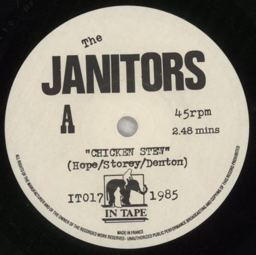 The Janitors Chicken Stew 7" vinyl single (7 inch record / 45) UK TJA07CH316188