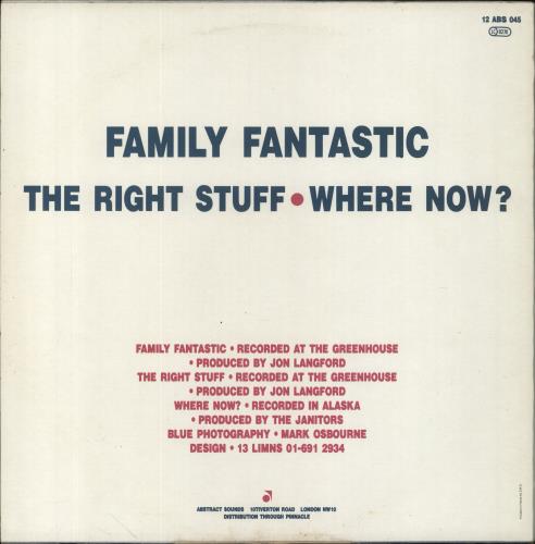 The Janitors Family Fantastic 12" vinyl single (12 inch record / Maxi-single) French TJA12FA332318