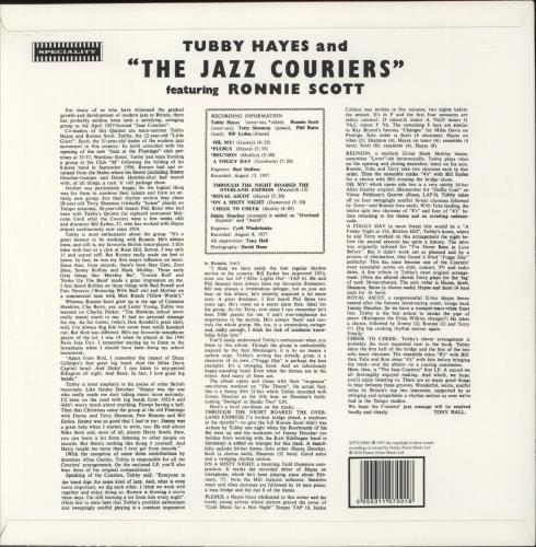 The Jazz Couriers The Jazz Couriers vinyl LP album (LP record) UK JZKLPTH881446