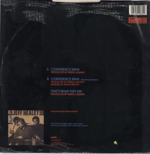 The Jeff Healey Band Confidence Man - Shrink 12" vinyl single (12 inch record / Maxi-single) UK JHB12CO775317