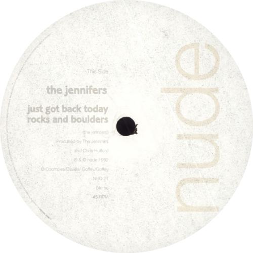 The Jennifers Just Got Back Today - EX 12" vinyl single (12 inch record / Maxi-single) UK TJN12JU84598