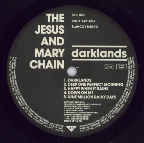 The Jesus & Mary Chain Darklands - Open Shrink vinyl LP album (LP record) UK JMCLPDA830285