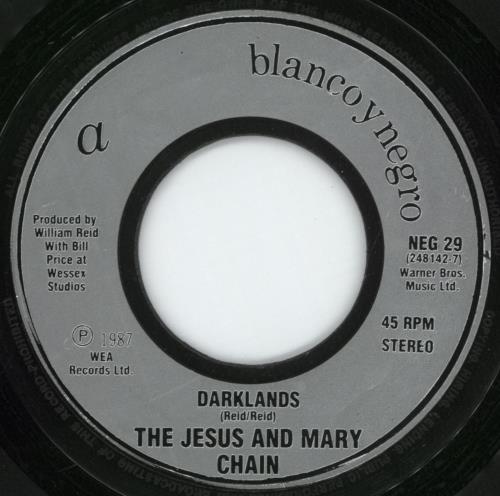 The Jesus & Mary Chain Darklands 7" vinyl single (7 inch record / 45) UK JMC07DA807732