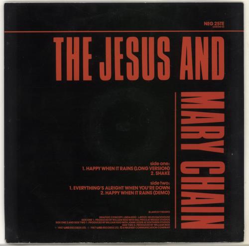 The Jesus & Mary Chain Happy When It Rains EP 10" vinyl single (10 inch record) UK JMC10HA21915