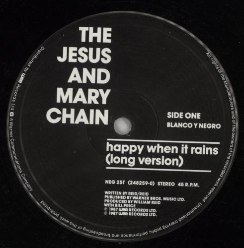 The Jesus & Mary Chain Happy When It Rains 12" vinyl single (12 inch record / Maxi-single) UK JMC12HA188049
