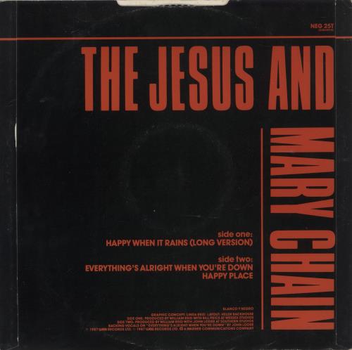 The Jesus & Mary Chain Happy When It Rains 12" vinyl single (12 inch record / Maxi-single) UK JMC12HA188049