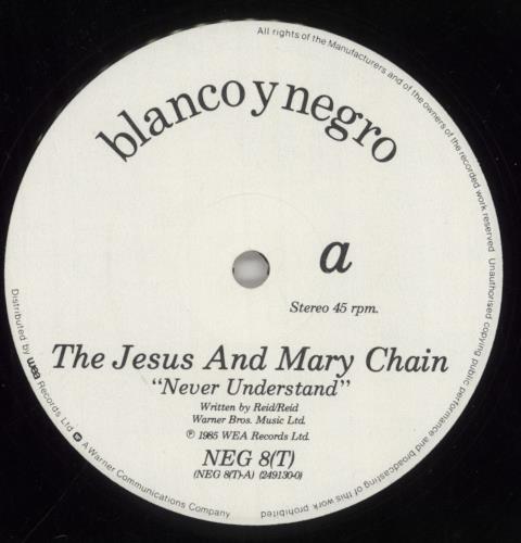 The Jesus & Mary Chain Never Understand - EX 12" vinyl single (12 inch record / Maxi-single) UK JMC12NE782894