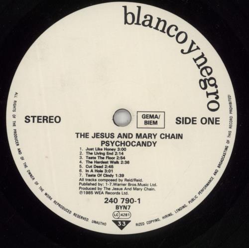 The Jesus & Mary Chain Psychocandy - VG vinyl LP album (LP record) UK JMCLPPS772315