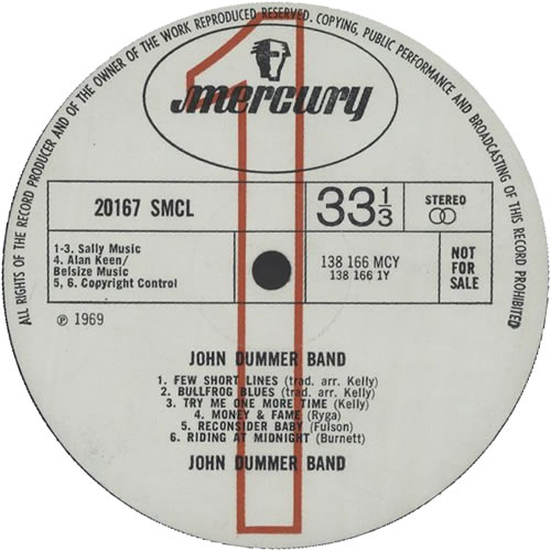 The John Dummer Blues Band John Dummer Band - Demo vinyl LP album (LP record) UK JDULPJO642578