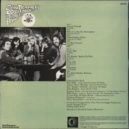The John Dummer Blues Band Oobleedooblee Jubilee - EX vinyl LP album (LP record) UK JDULPOO787488
