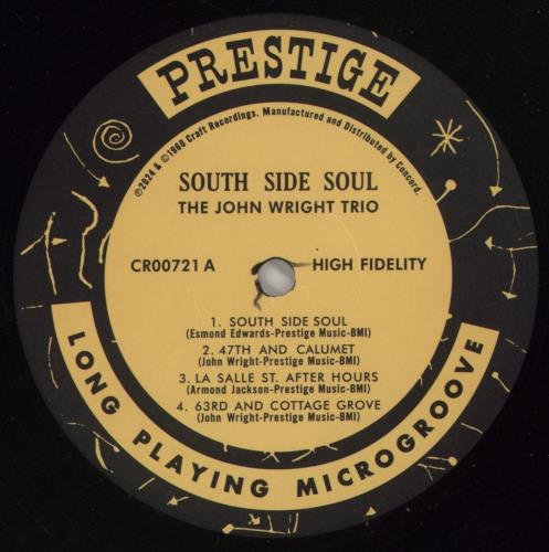 The John Wright Trio South Side Soul - 180g vinyl LP album (LP record) UK 7OELPSO868343