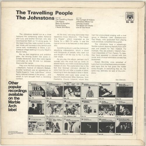 The Johnstons The Travelling People vinyl LP album (LP record) UK VH6LPTH713067