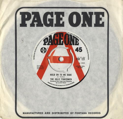 The Jolly Tinkermen Hold On To Me Babe 7" vinyl single (7 inch record / 45) UK J1T07HO482255