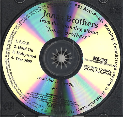 The Jonas Brothers Jonas Brothers Sampler CD-R acetate US TYJCRJO451636