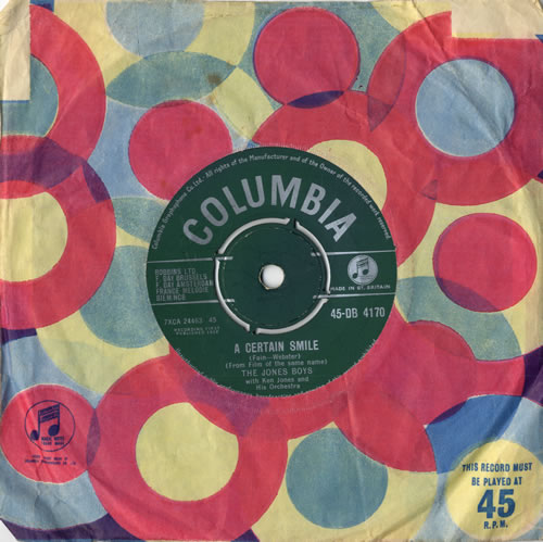 The Jones Boys A Certain Smile 7" vinyl single (7 inch record / 45) UK VH507AC558137