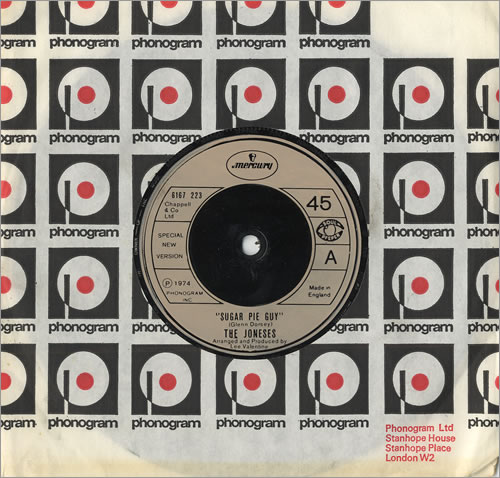 The Joneses Sugar Pie Guy + Photo 7" vinyl single (7 inch record / 45) UK T5J07SU474621