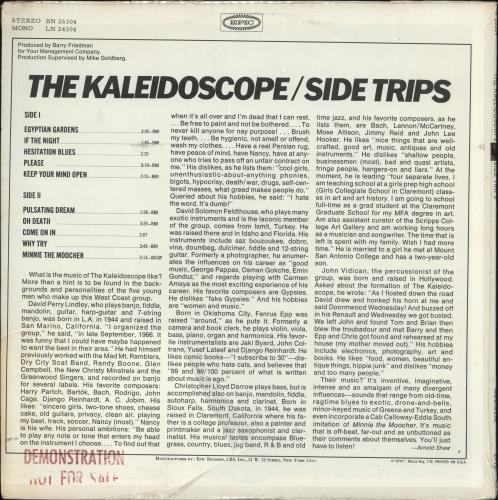 The Kaleidoscope (US) Side Trips - Sealed vinyl LP album (LP record) US KALLPSI724228
