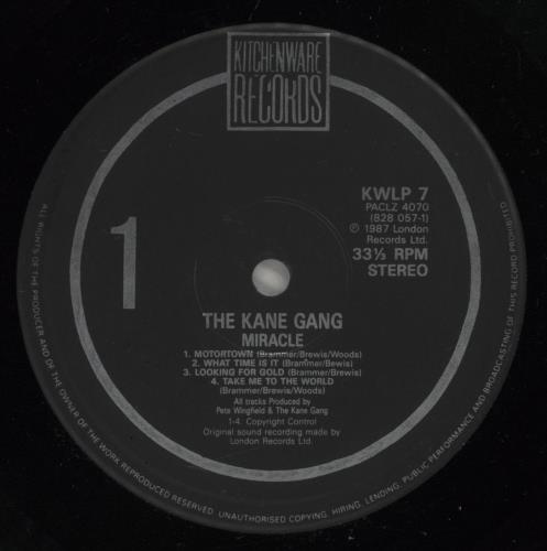 The Kane Gang Miracle - promo stamp vinyl LP album (LP record) UK KGALPMI589217