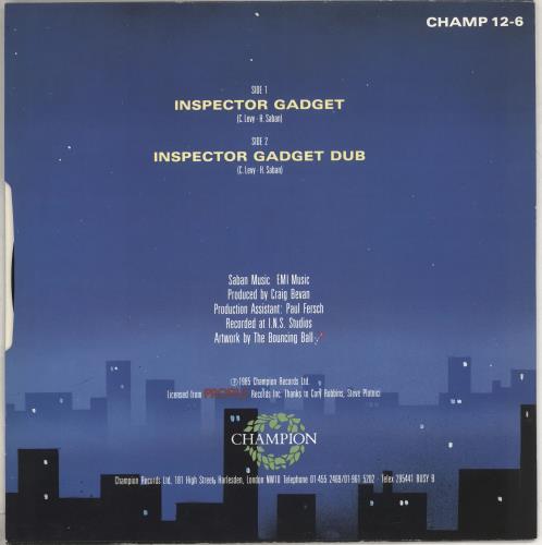 The Kartoon Krew Inspector Gadget 12" vinyl single (12 inch record / Maxi-single) UK X8-12IN710485