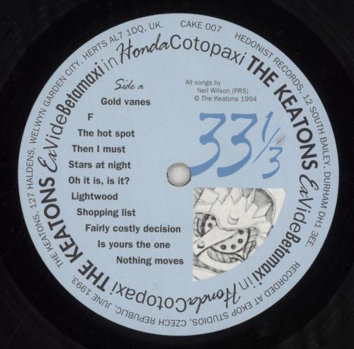 The Keatons Ex Vide Betamaxi In Honda Cotopaxi vinyl LP album (LP record) UK UYVLPEX856531