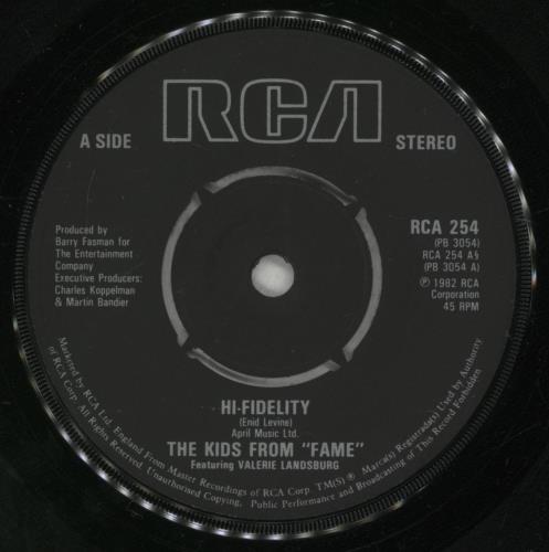 The Kids From Fame Hi-Fidelity 7" vinyl single (7 inch record / 45) UK TB707HI559040