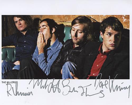 The Killers Autographed Publicity Photograph photograph UK TKIPHAU325836