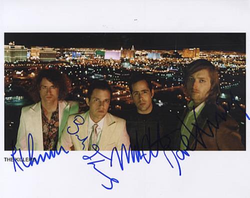 The Killers Autographed Publicity Photograph photograph UK TKIPHAU332772