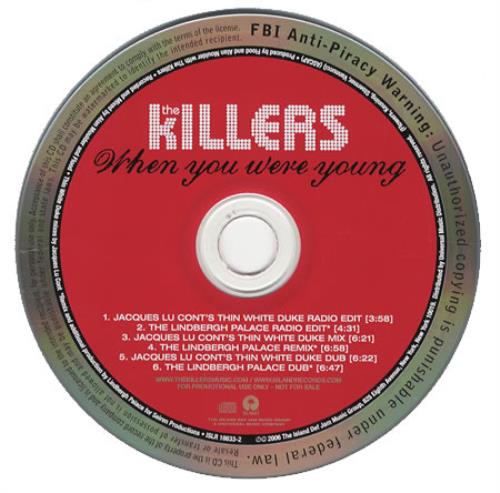 The Killers When You Were Young CD single (CD5 / 5") US TKIC5WH410091