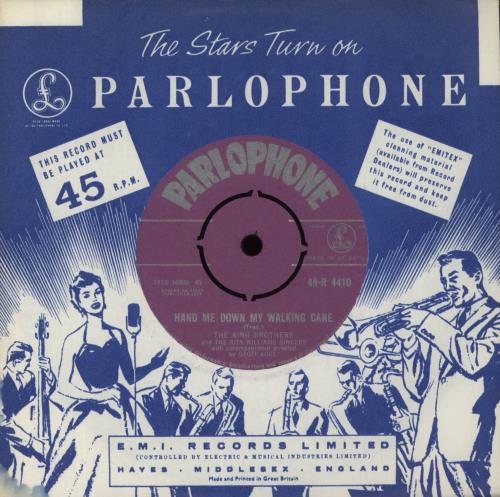 The King Brothers Hand Me Down My Walking Cane /6-5 Jive 7" vinyl single (7 inch record / 45) UK 6KB07HA854938