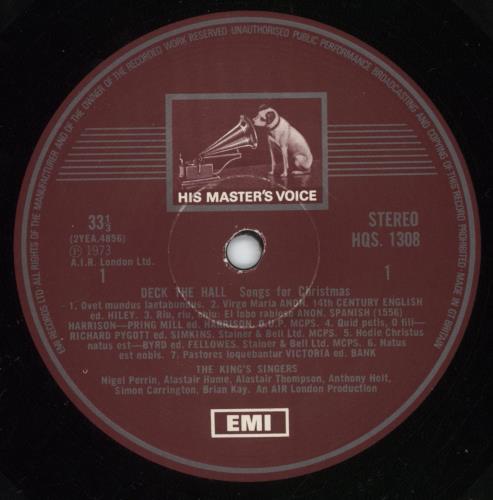 The King's Singers Deck The Hall vinyl LP album (LP record) UK KN1LPDE887223