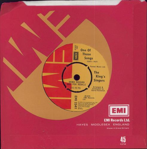 The King's Singers Don't Get Around Much 7" vinyl single (7 inch record / 45) UK KN107DO791932